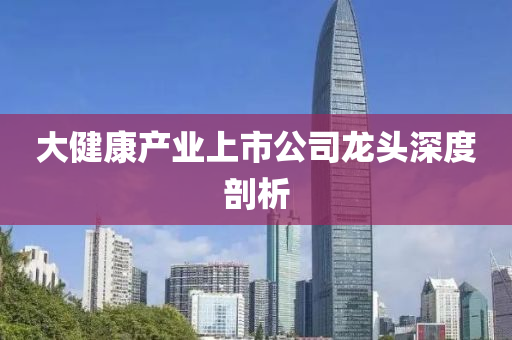 大健康產(chǎn)業(yè)上市公司龍頭深度剖析